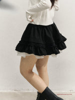 Black Retro Tiered Skirt