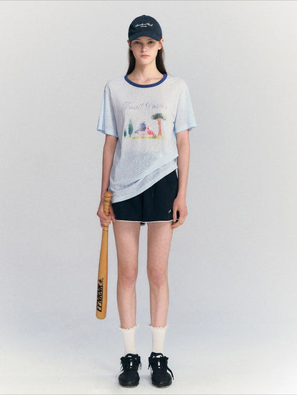 Contrast Print Tee