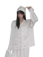 Purple Floral Polka Dot Loungewear Set