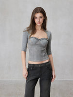 Lace Corset Slim Top
