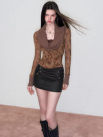 Rose Draped Knit Top