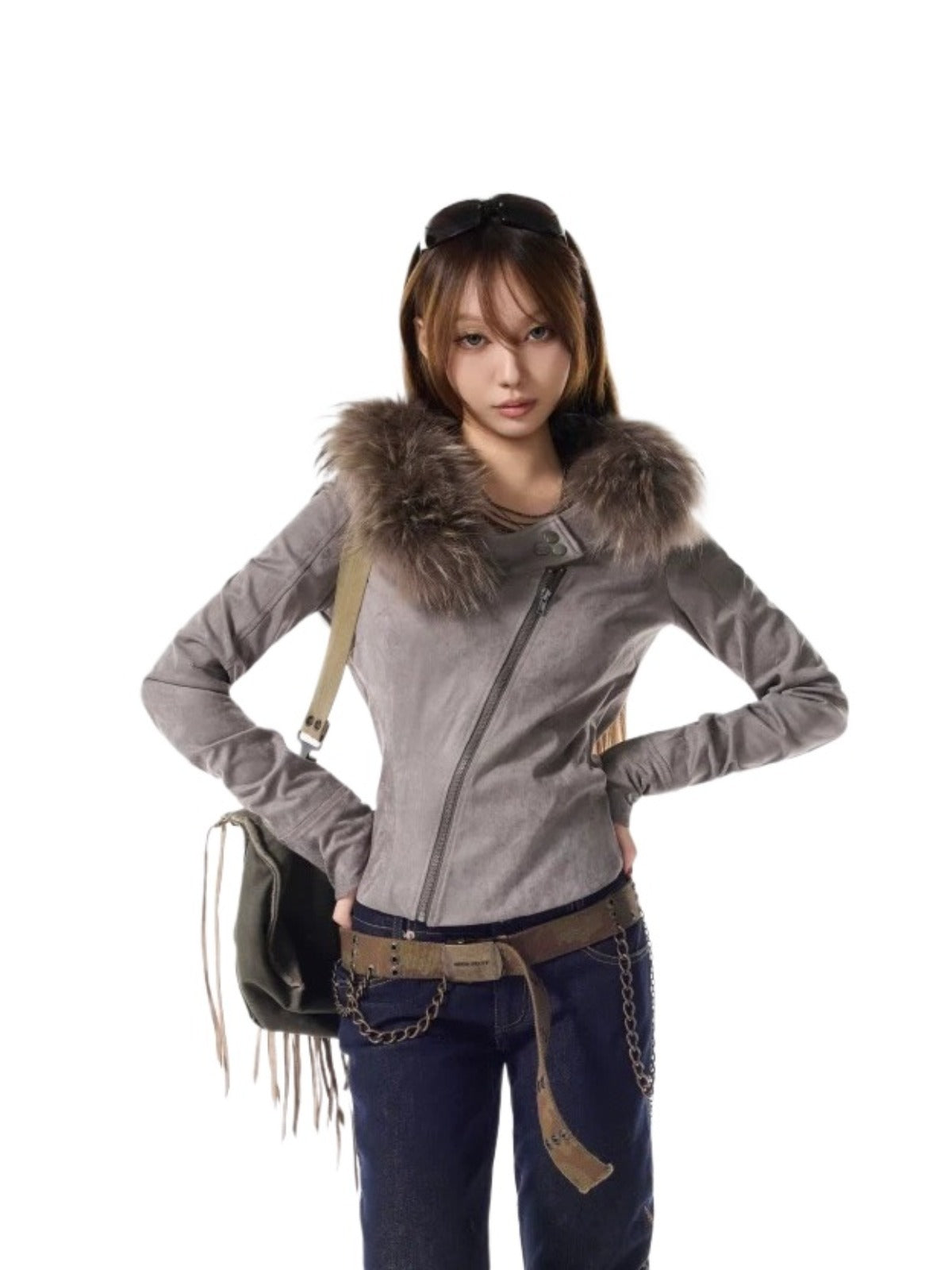 Suede Collar Jacket