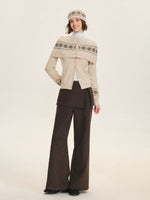 Fair Isle Knit Cape Sweater