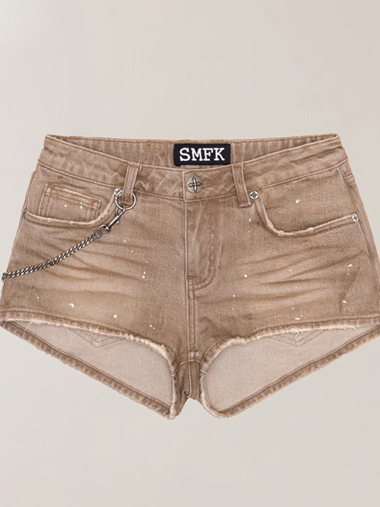 Rage Wild Denim Shorts Low Wild Cowboy Brown