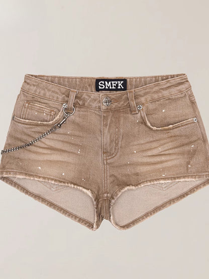Rage Wild Denim Shorts Low Wild Cowboy Brown