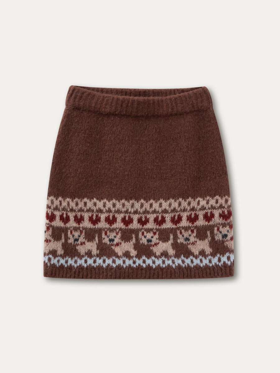 “Fair Isle Pup” Vintage Knit Set