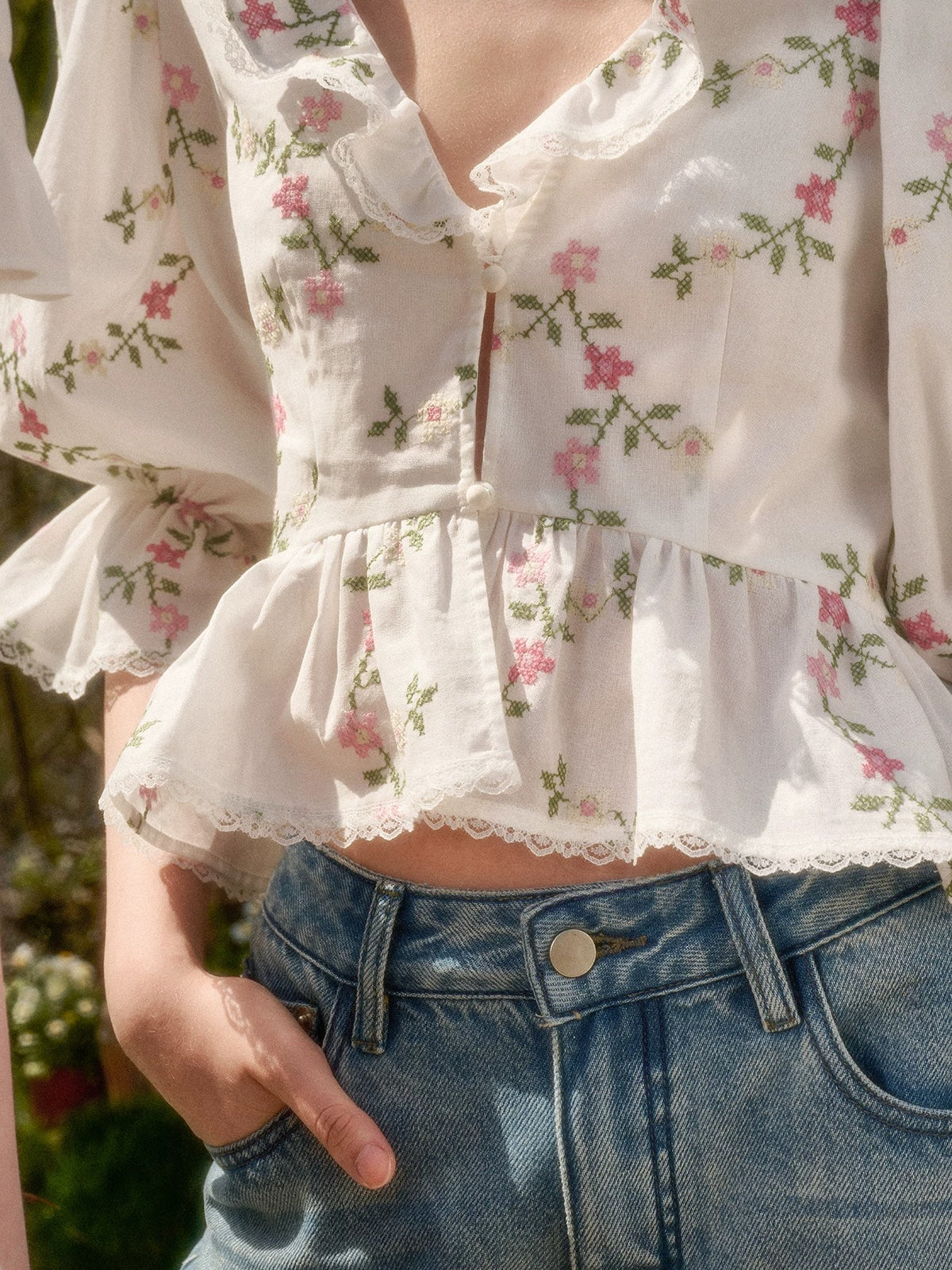 Floral Cotton Blouse