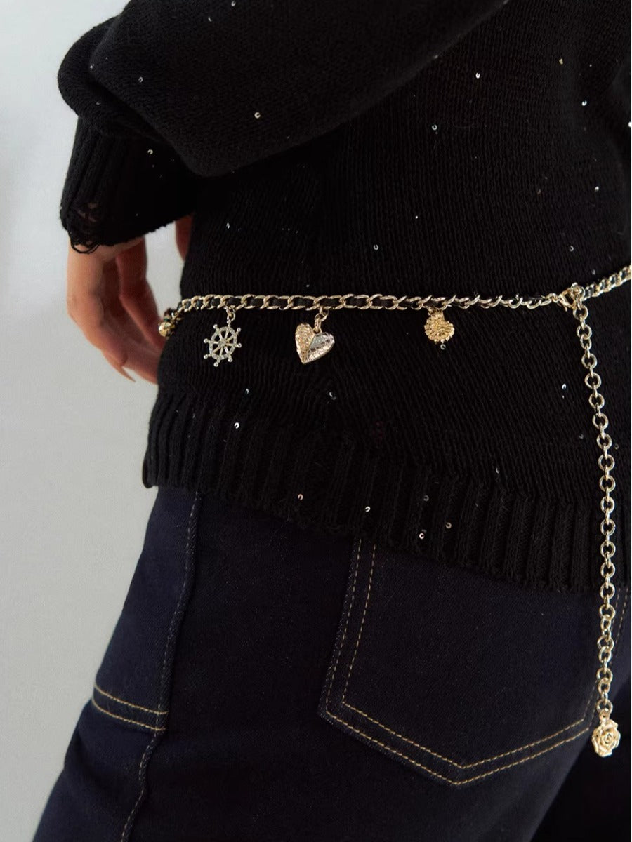 Layered Pearl Waist Chain