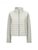 Quilted Down Knit Patchwork Jacket