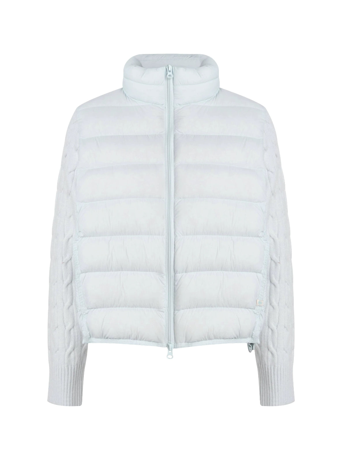 Cable Knit Panel Down Jacket
