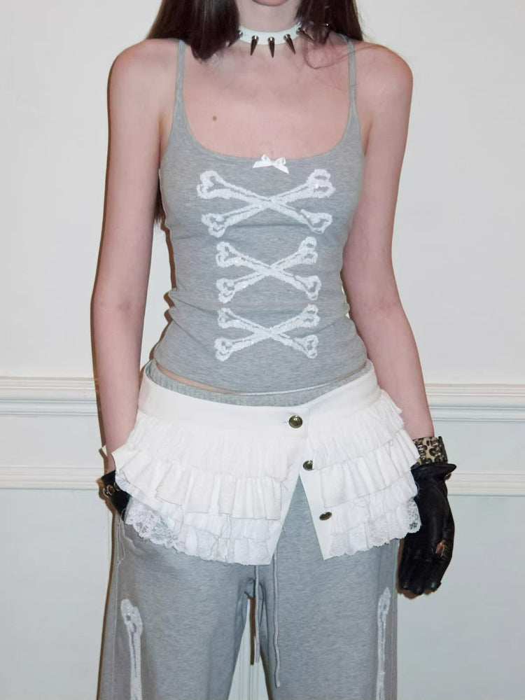 Sequin Bone U-Neck Tank Top