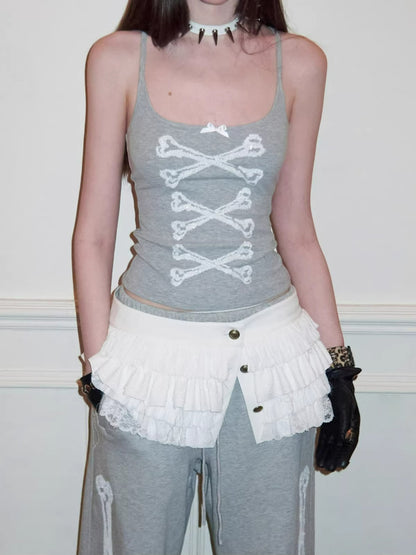 Sequin Bone U-Neck Tank Top