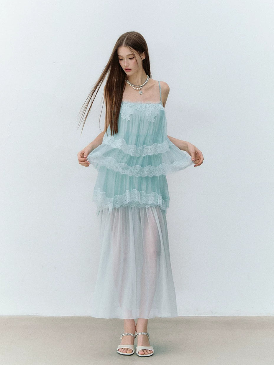Tiered Lace Cami Set