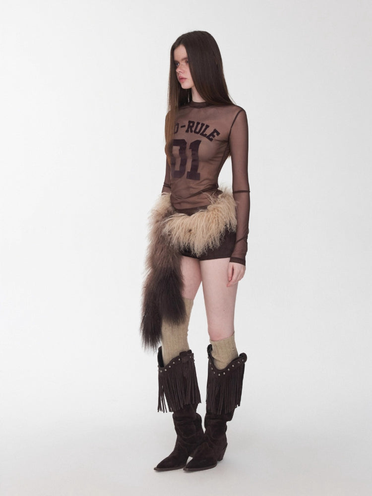 Suede Studded Cargo Shorts