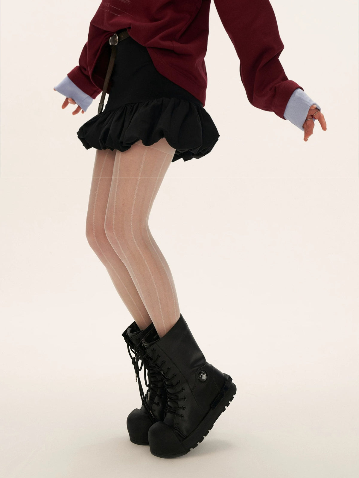 Ruched Tulip Bodycon Mini Skirt