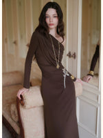 Asymmetric Off-Shoulder Wool Dress