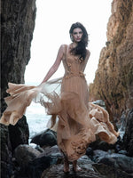 Tidal Lace Halter Dress