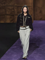 Wide-Waist Tailored Trousers
