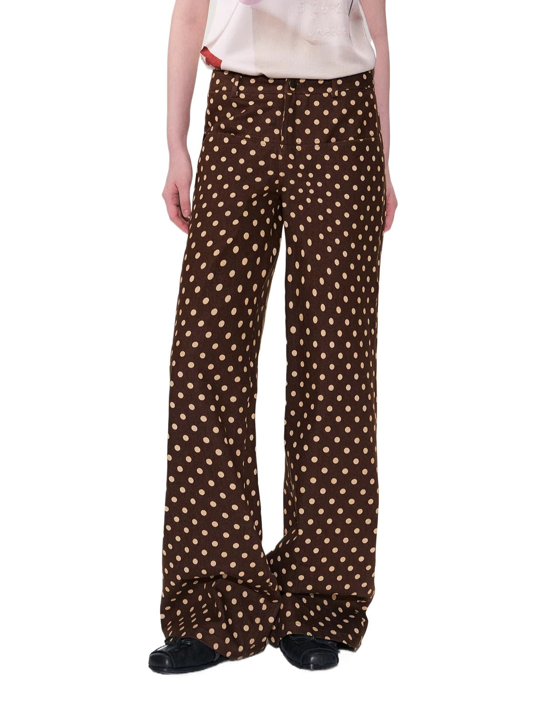 Brown Polka Dot Jeans