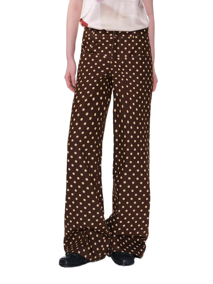 Brown Polka Dot Jeans
