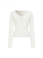 Lace Trim Knit Cardigan