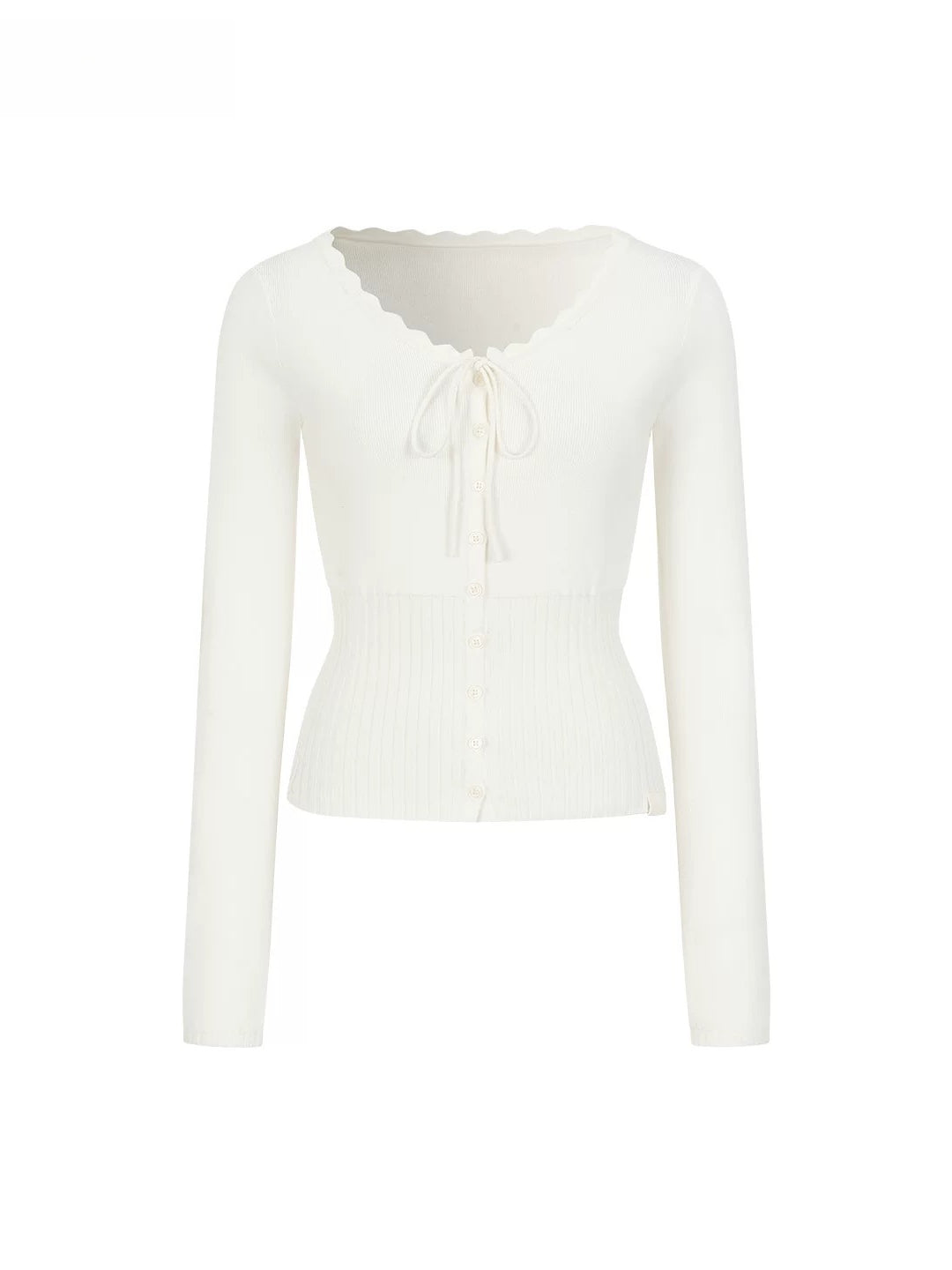 Lace Trim Knit Cardigan