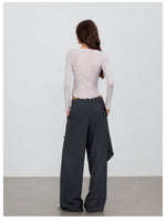 Twisted Wide Leg Trousers
