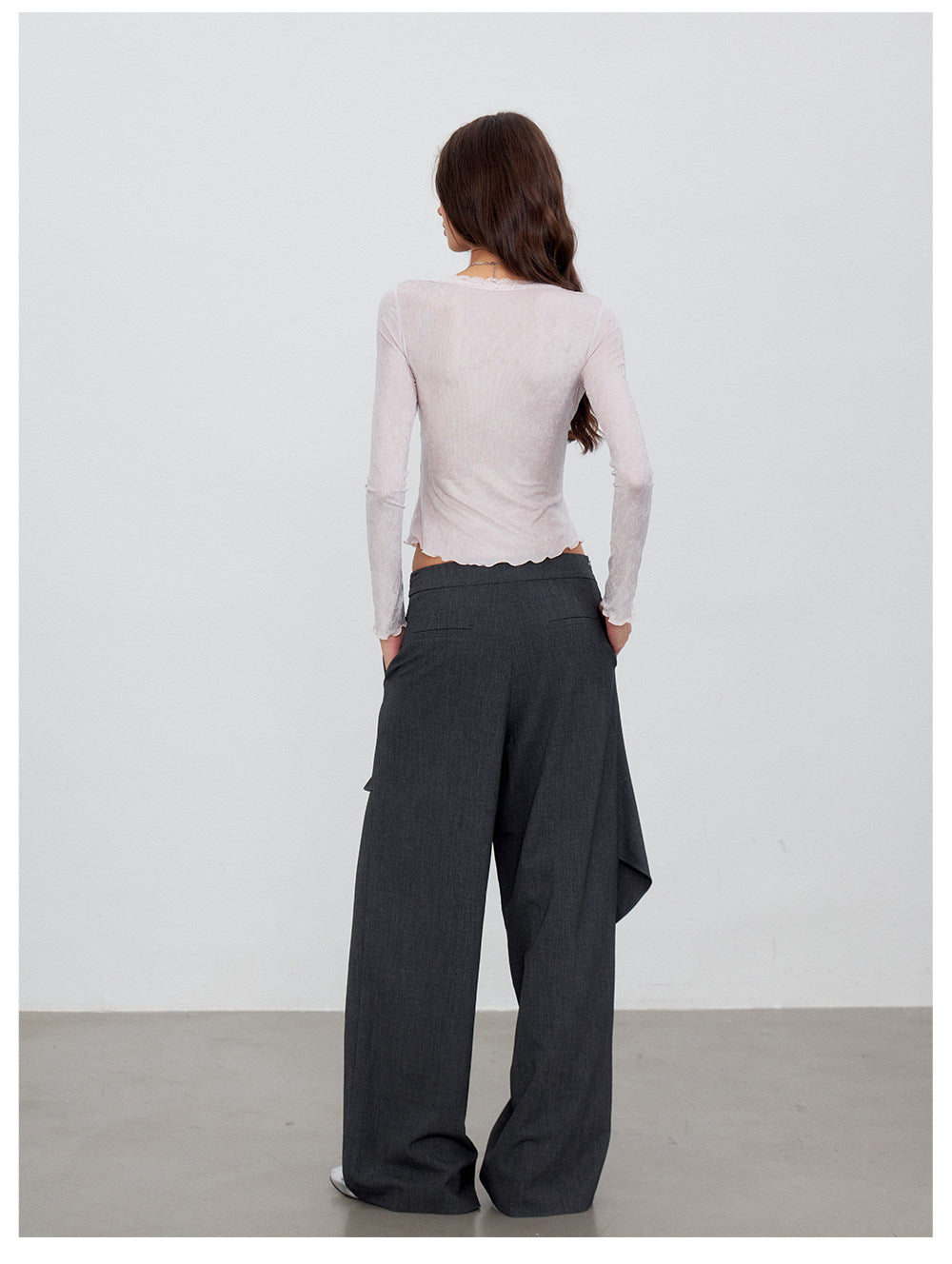 Twisted Wide Leg Trousers