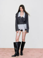 Detachable Faux Layered Blazer