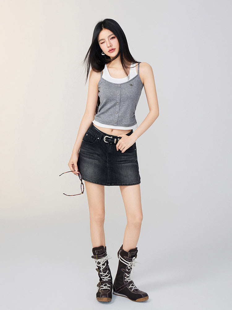 Two-Tone Knit Vest