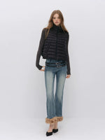 Contrast Quilted Down Vest