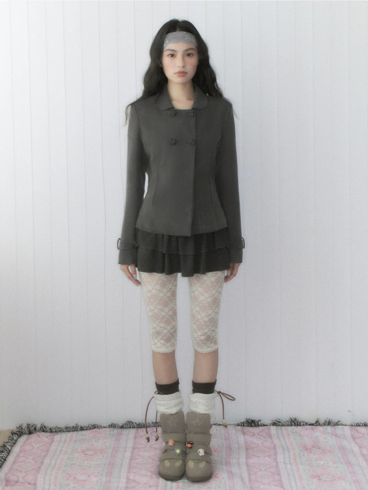 Layered Ruffle High-Waisted Mini Skirt