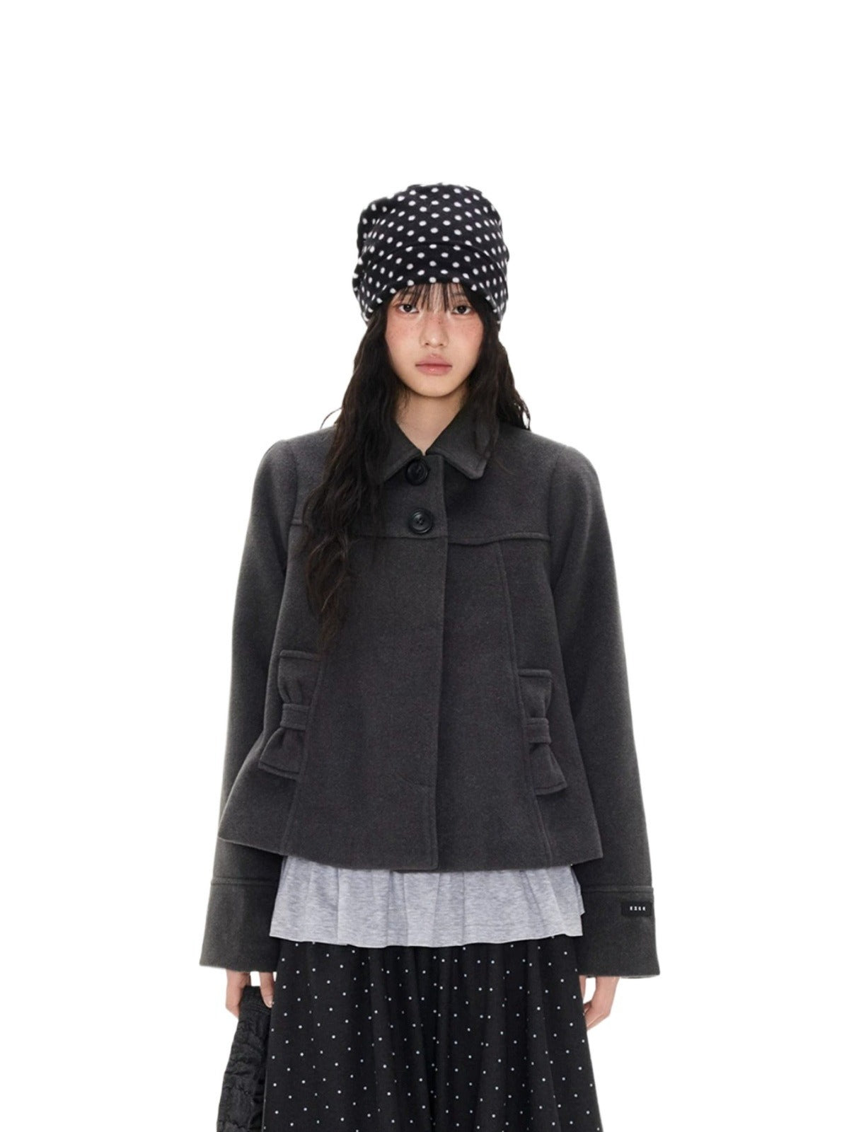 Korean Wool Blend Short Coat