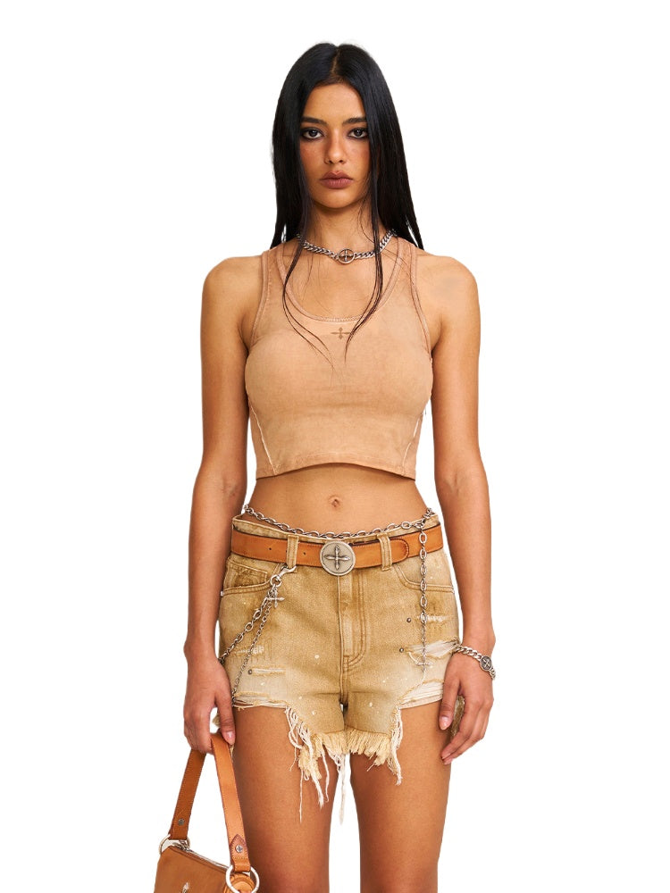 Vintage Hurricane Fade Sports Short Tank Fading Desert