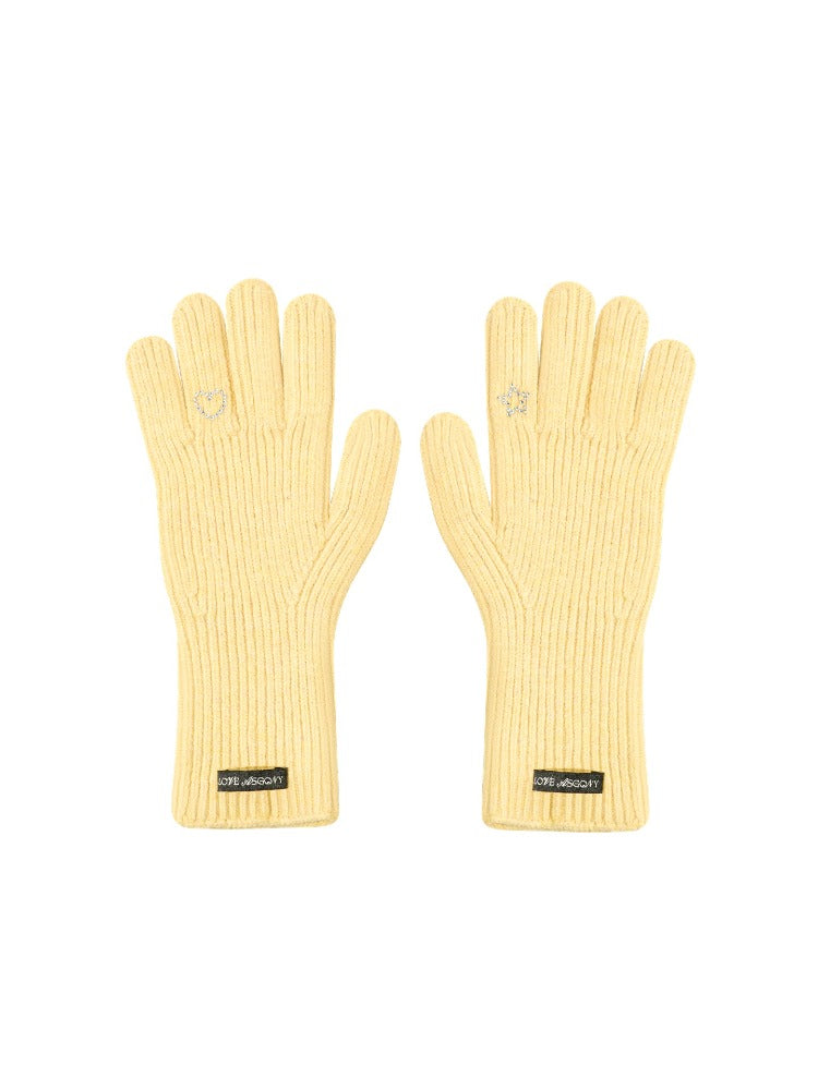 Knit Gloves Solid