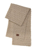 Textured Wave Knit Scarf