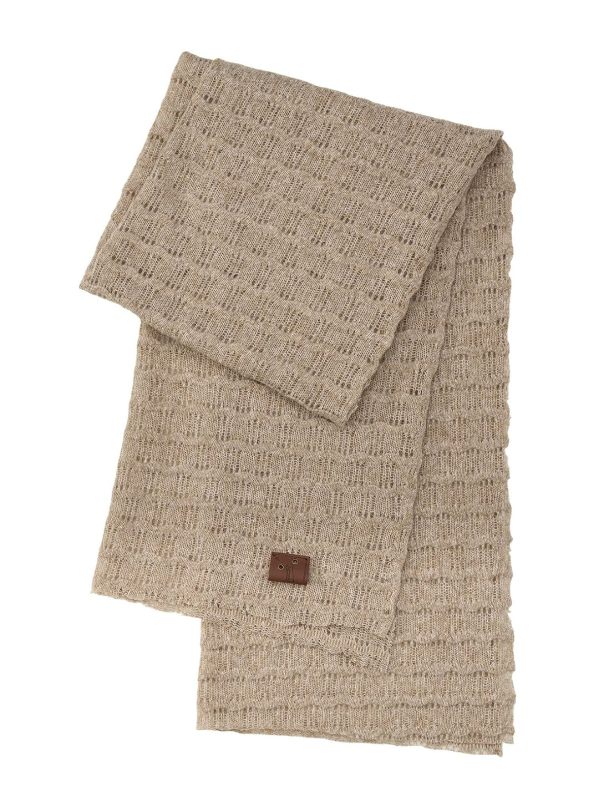 Textured Wave Knit Scarf