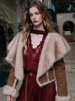 Mishka Faux Shearling Suede Cropped Jacket