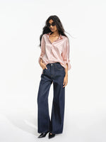 Dark Blue Straight Leg Jeans