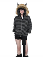 Devil Ear Stripe Hoodie