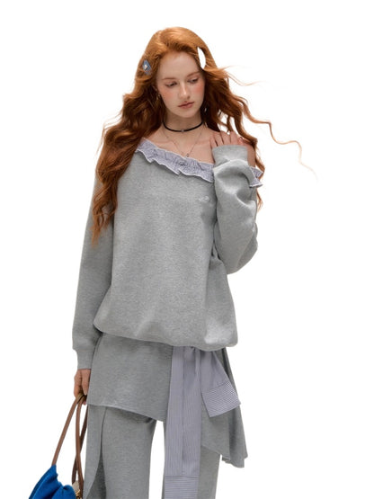 Striped Slouchy Hoodie Set