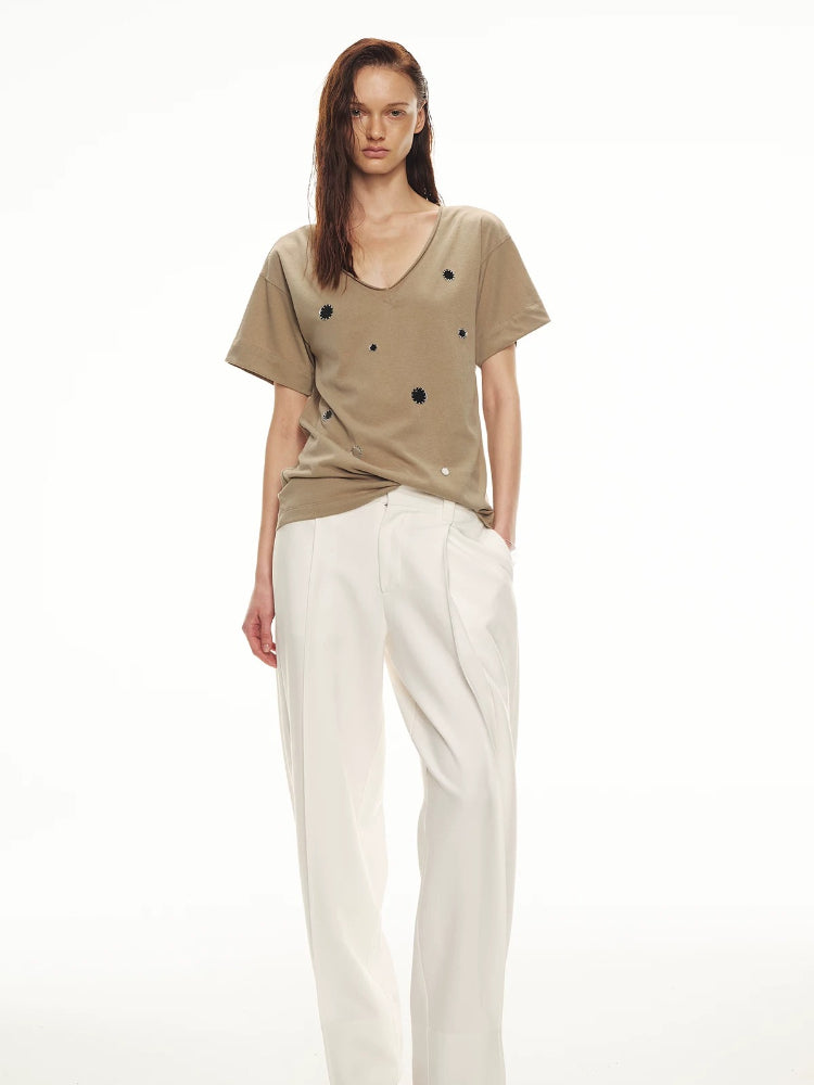 Mirror V-Neck Relaxed Tee