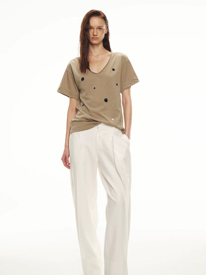 Mirror V-Neck Relaxed Tee