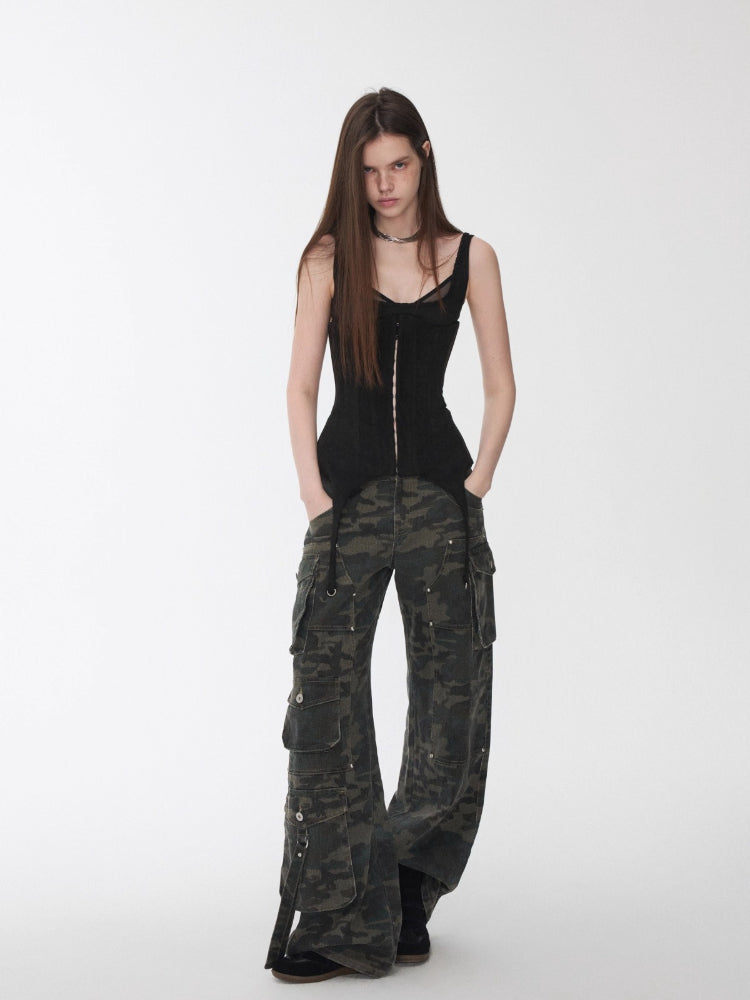 Suede Garter Corset Belt