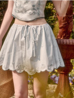 Fountain Embroidered Blue Set