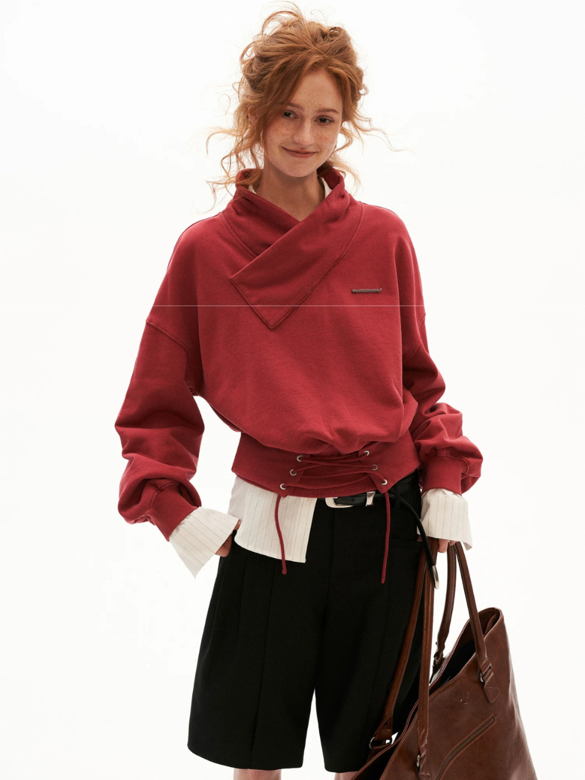 Tailored High Waist Bermuda Shorts