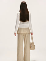 Bowknot Crewneck Knit Top