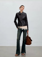 Distressed PU Jacket