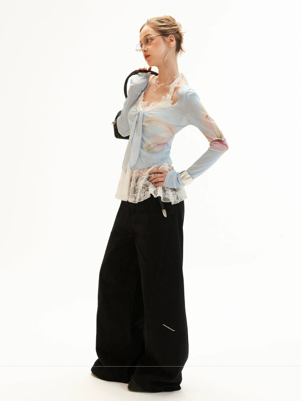 Bow Tie Long Sleeve Top