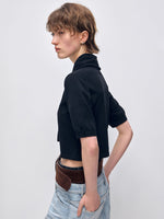 Black Floating Tie Short-Sleeve T-shirt